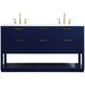 Larkin 60 X 22 X 34 inch Blue Vanity Sink Set