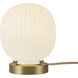 Alora Mood Cherise 8.25 inch 1.00 watt Brushed Gold/Glossy Ribbed Opal Glass Table Lamp Portable Light