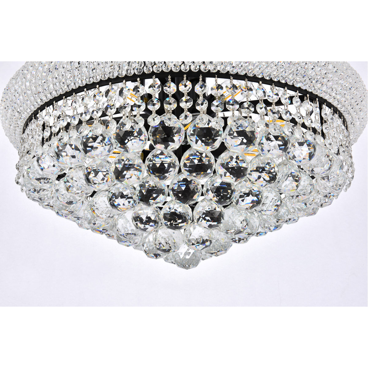 Elegant Lighting V1800D20BK RC Primo 14 Light 20 inch Black and Clear Chandelier Ceiling Light