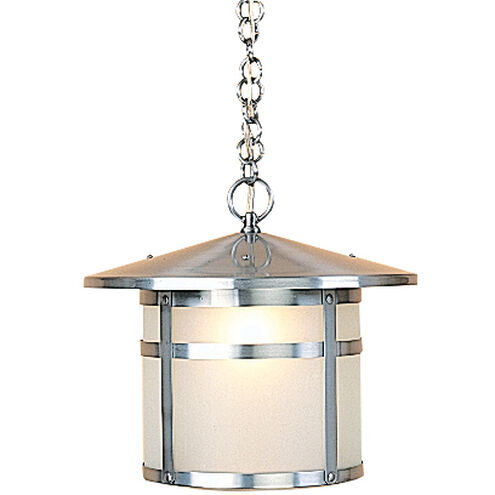 Berkeley 1 Light 14.13 inch Verdigris Patina Pendant Ceiling Light in White Opalescent
