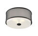 Modern 3 Light 14.75 inch Matte Black Flush Mount Ceiling Light
