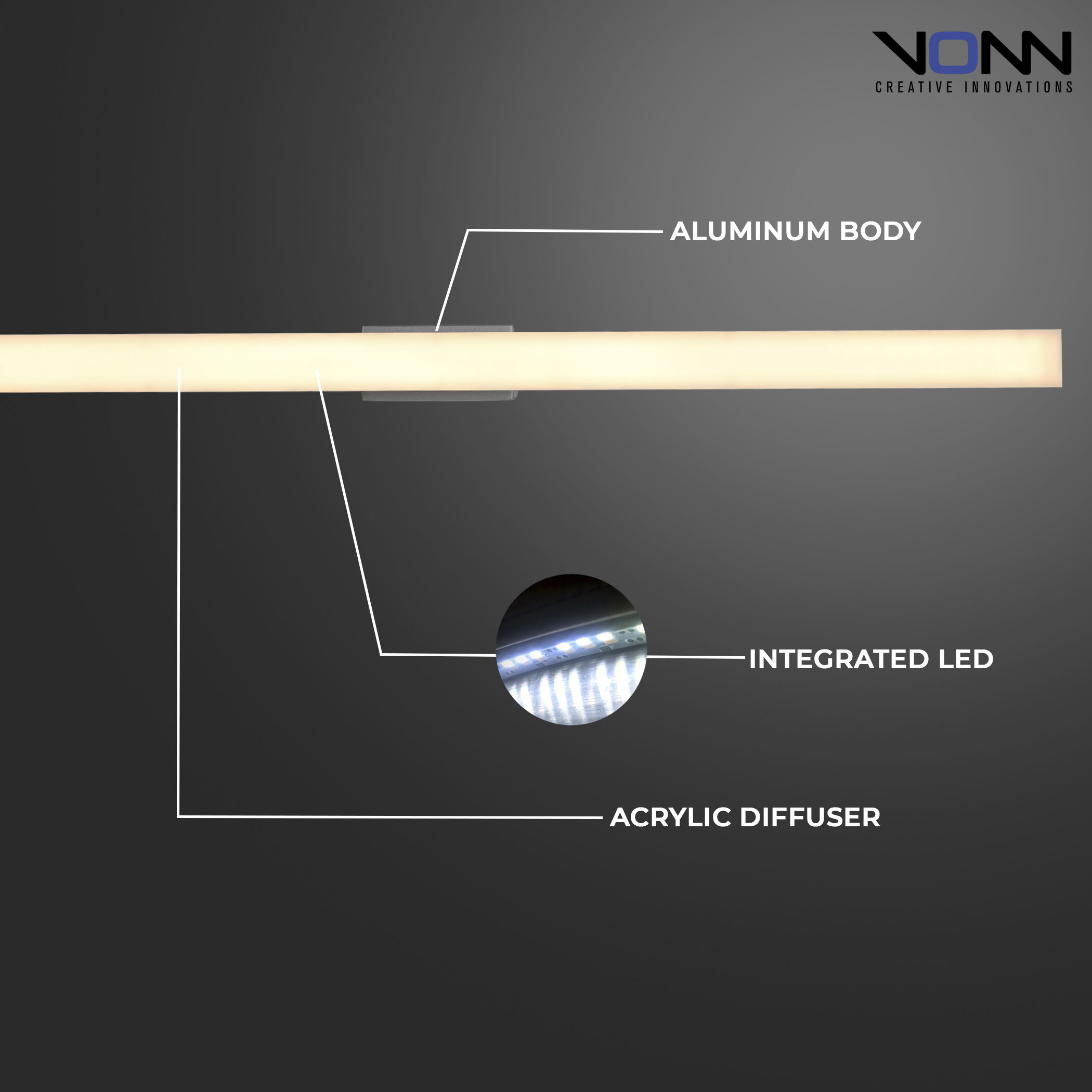 Procyon 36 inch Silver Bathroom Vanity Light Wall Light