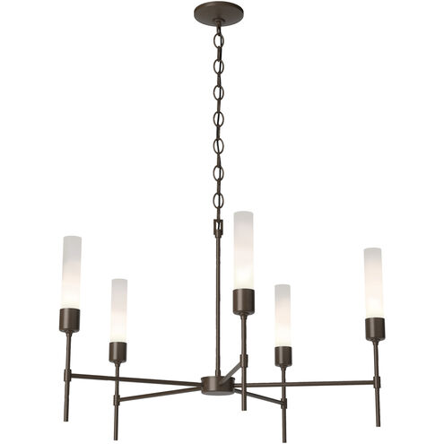 Vela 5 Light 30.3 inch Ink Chandelier Ceiling Light in Frosted
