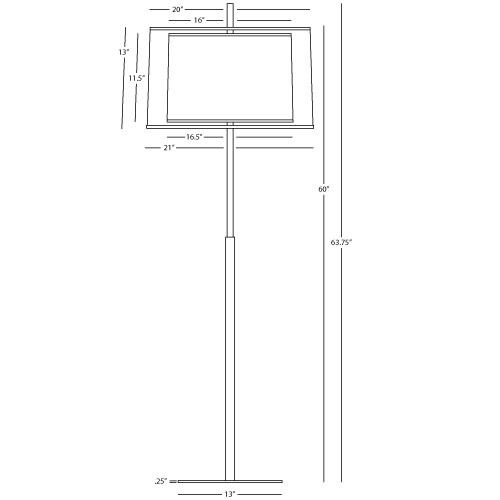 Saturnia 63.75 inch 150.00 watt Stainless Steel Floor Lamp Portable Light