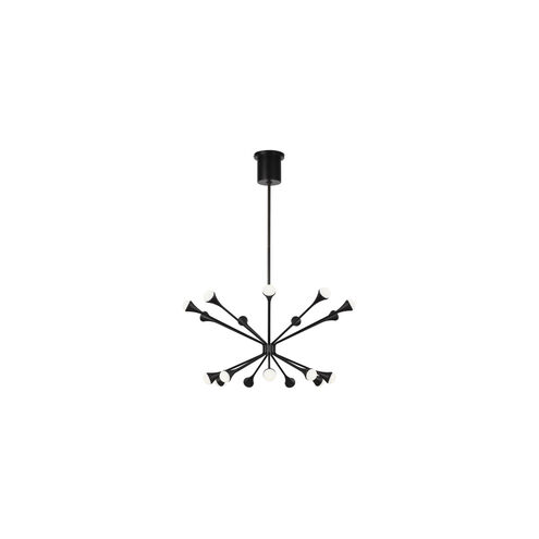 Sean Lavin Lody LED 32 inch Matte Black Chandelier Ceiling Light, Integrated LED