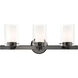 Manhattan 3 Light 22.5 inch Polished Black Chrome Vanity Sconce Wall Light