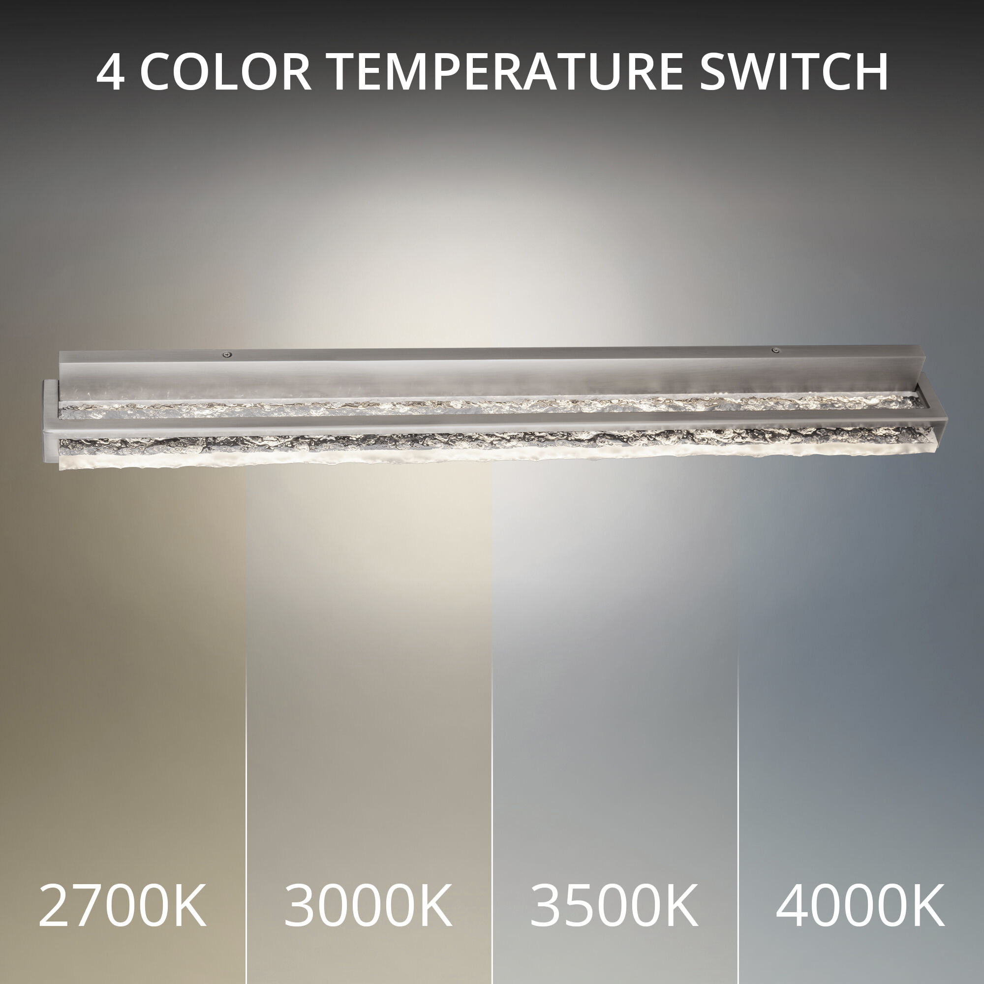 Skate LED 4.5 inch Brushed Nickel Bath Vanity & Wall Light in 2700K, dweLED