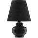 Piccolo 9 inch Black Marquina Mini Table Lamp Portable Light