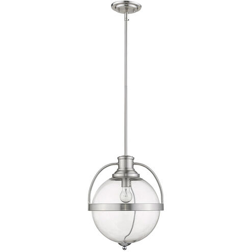 Kassian 1 Light 13 inch Satin Nickel Pendant Ceiling Light