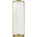 Lisa McDennon Devon LED 4.75 inch Lacquered Brass Bath Light Wall Light in Etched Opal, 20W, 2900K, Linear, Sconce