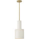 Casey 1 Light 9 inch Lacquered Brass with Satin Off-White Pendant Ceiling Light in Lacquered Brass and Satin Off-White