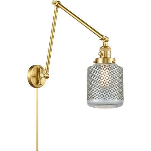 Stanton 30 inch 60.00 watt Satin Gold Swing Arm Wall Light, Franklin Restoration