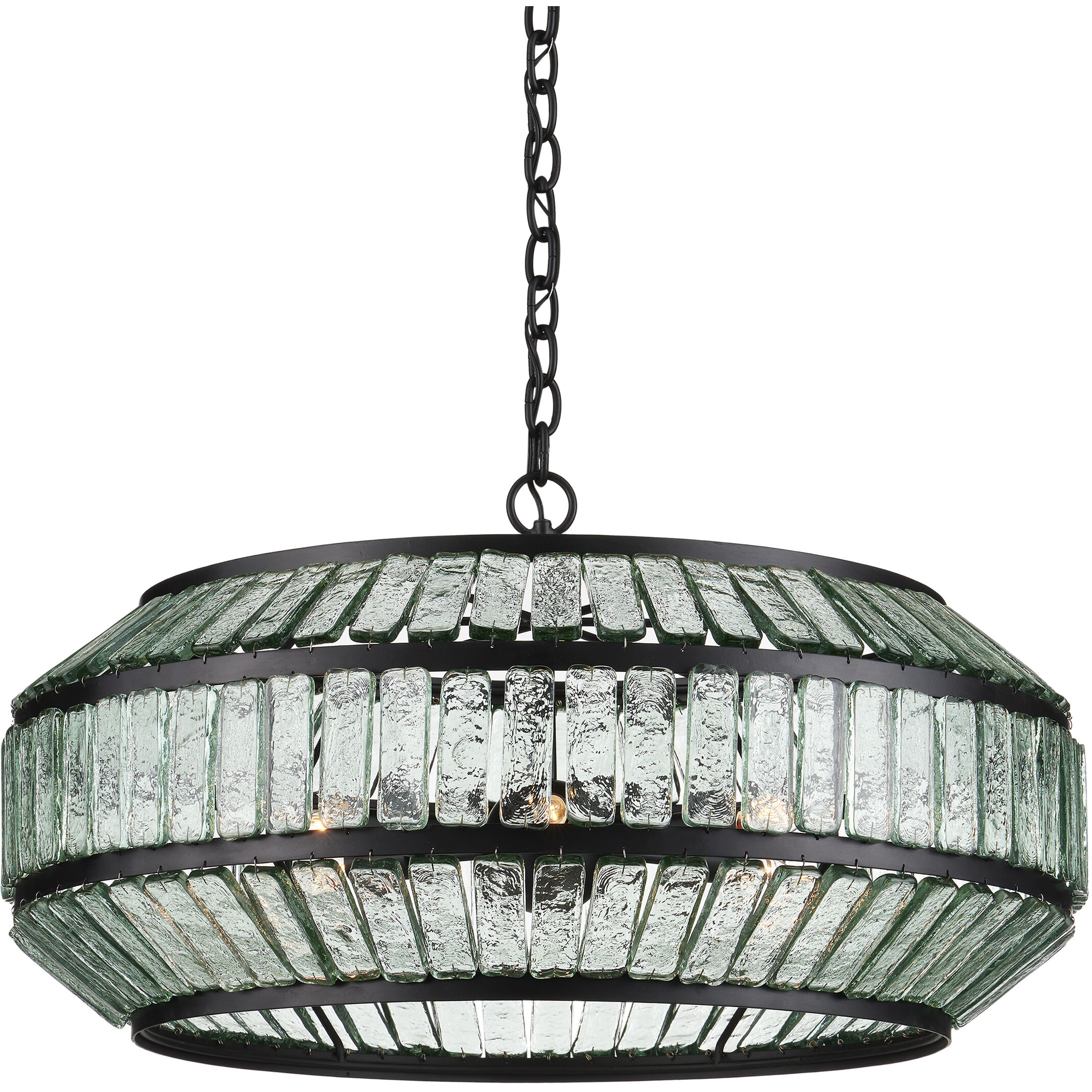 Centurion 6 Light 28.75 inch Clear and Satin Black Chandelier Ceiling Light