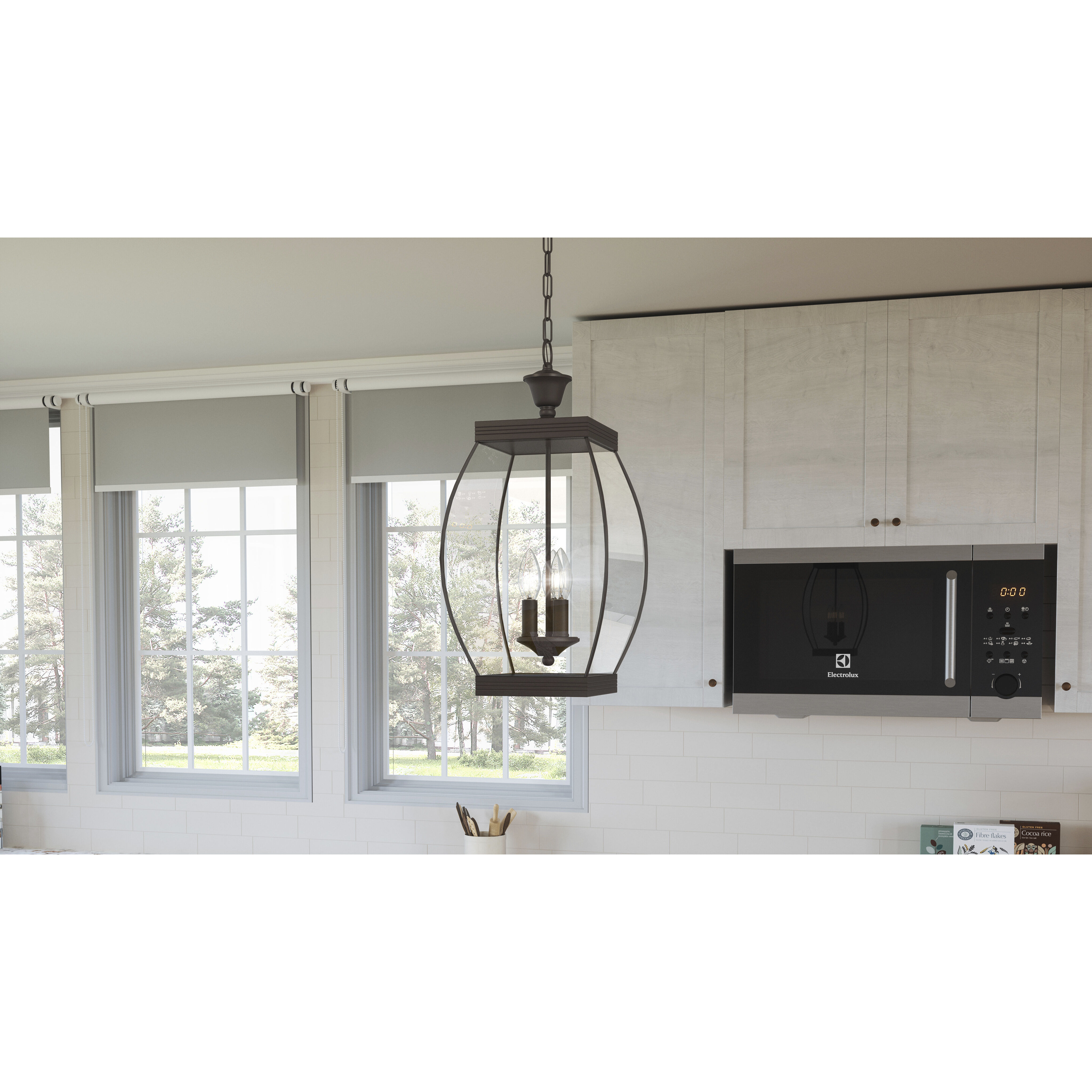 Oasis 3 Light 9 inch Medici Bronze Mini Pendant Ceiling Light, Small