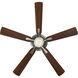 Contractor Plus 52 inch Brushed Nickel/Dark Walnut with Medium Maple/Dark Walnut Blades Ceiling Fan