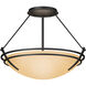 Presidio Tryne 2 Light 16.4 inch Black Semi-Flush Ceiling Light in Sand
