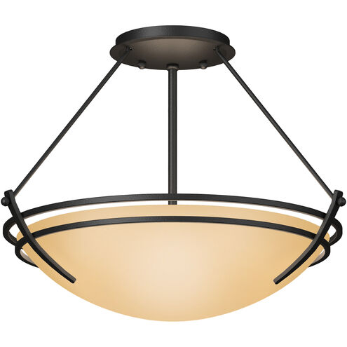 Presidio Tryne 2 Light 16.4 inch Black Semi-Flush Ceiling Light in Sand