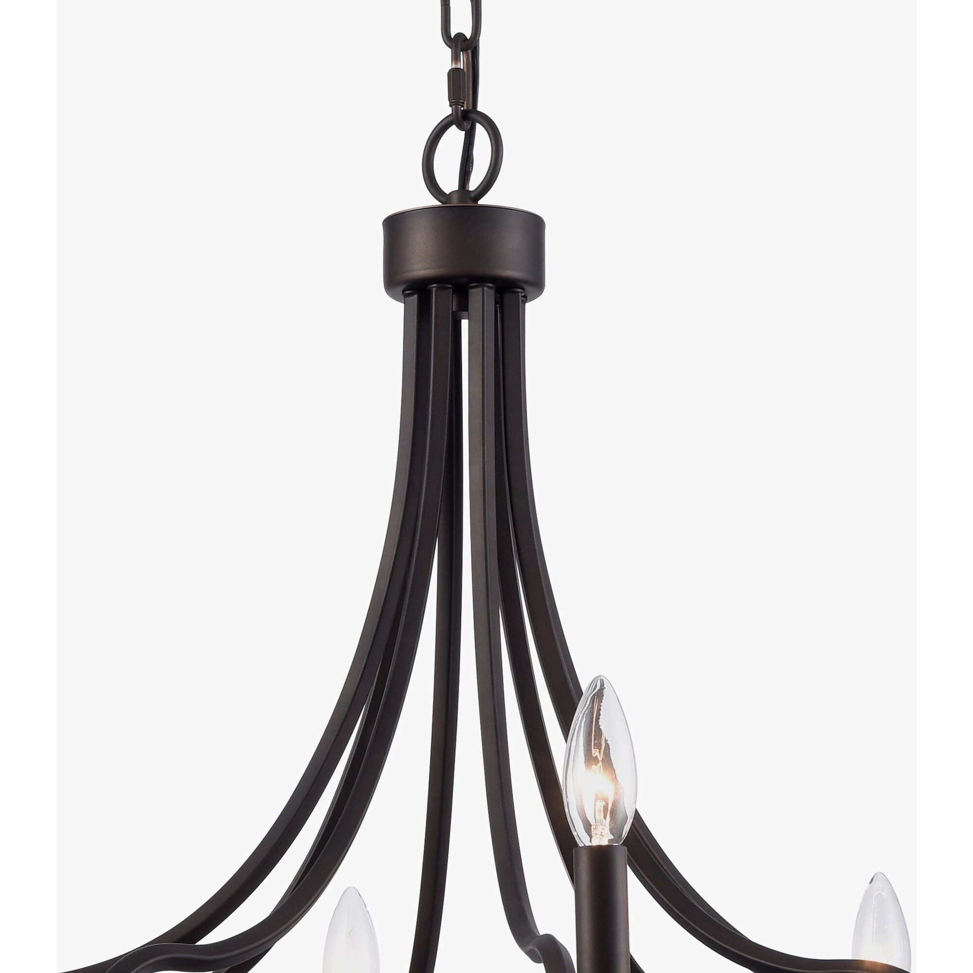 Tuscan 8 Light 32 inch Dark Bronze Chandelier Ceiling Light, Converts to Semi Flush