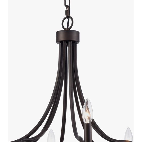 Tuscan 8 Light 32 inch Dark Bronze Chandelier Ceiling Light, Converts to Semi Flush