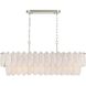 Serena 9 Light 43.38 inch Satin Nickel Linear Island Pendant Ceiling Light