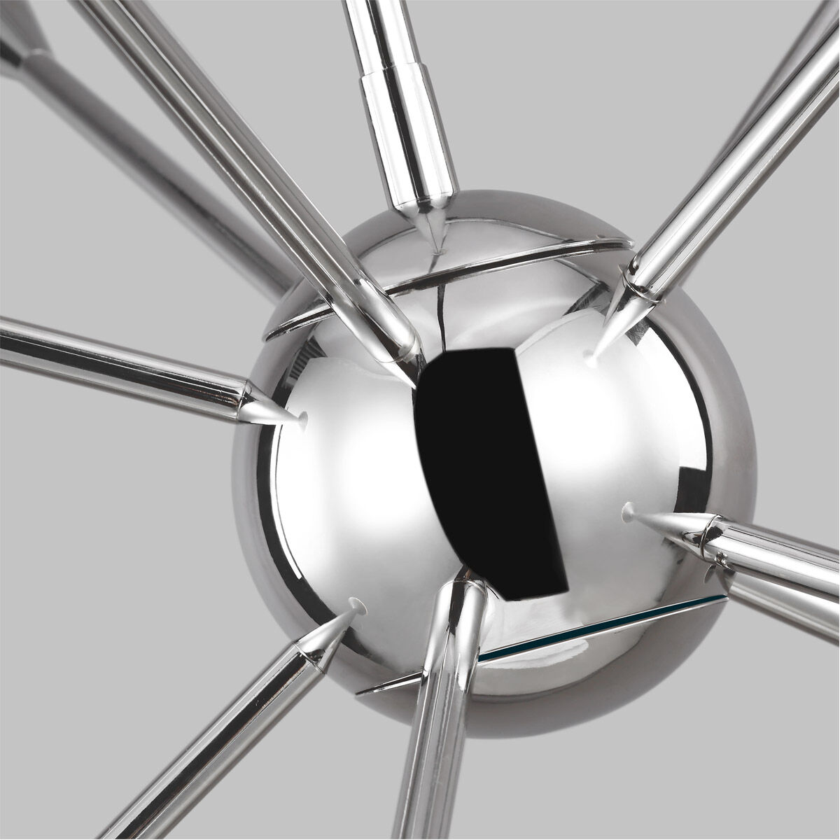 Ed Ellen Degeneres Jax 10 Light Chandelier 16.75 H x 27.25 W x 27.25 D Polished Nickel Steel Chandeliers Modern Contemporary