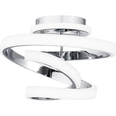 Aviva LED 13 inch Polished Chrome Semi-Flush Mount Ceiling Light