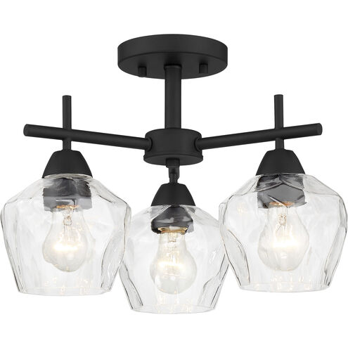 Camrin 3 Light 16 inch Coal Semi-Flush Ceiling Light