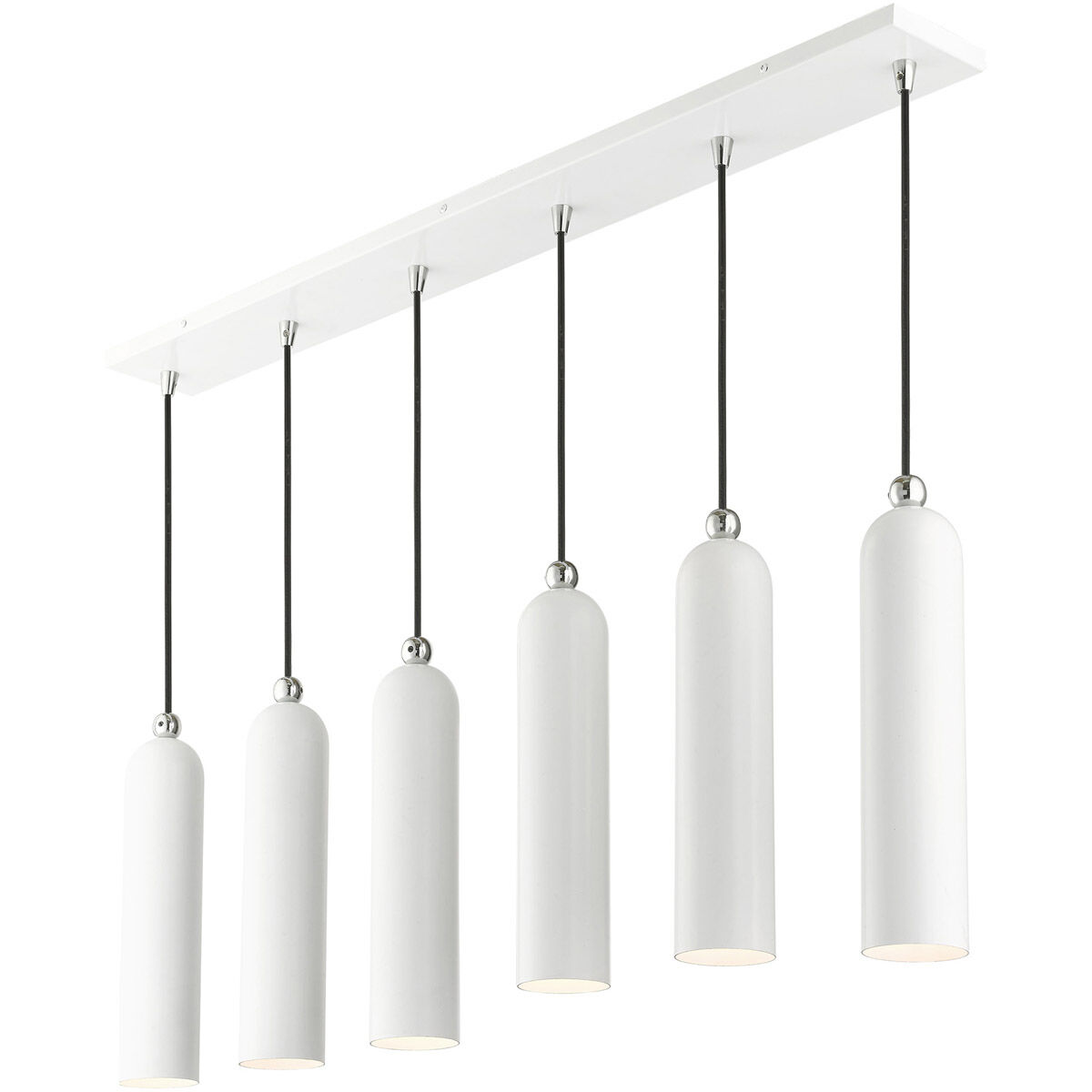 Ardmore 6 Light 44 inch Shiny White Finish Linear Pendant Ceiling Light