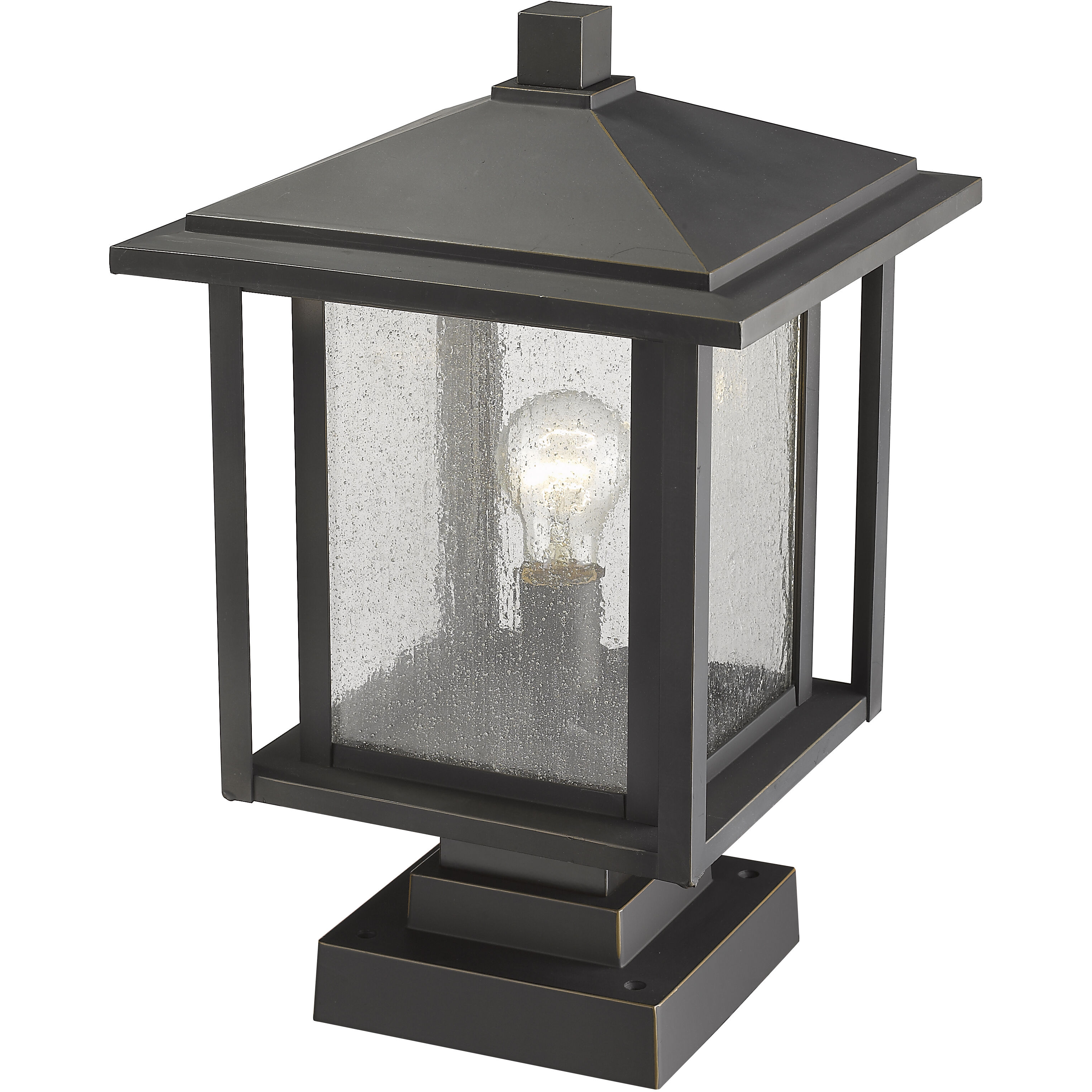 Aspen 1 Light 17.5 inch Oil Rubbed Bronze Outdoor Pier Mounted Fixture
