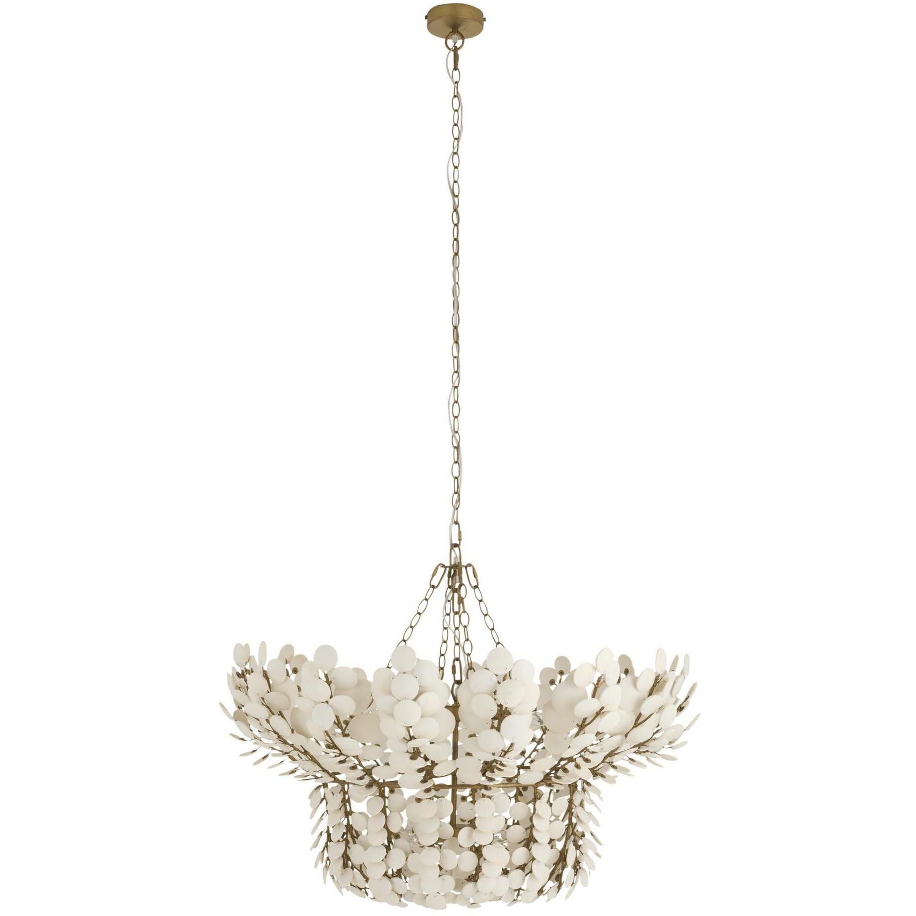 Bilal 8 Light 40 inch Antique Brass Chandelier Ceiling Light