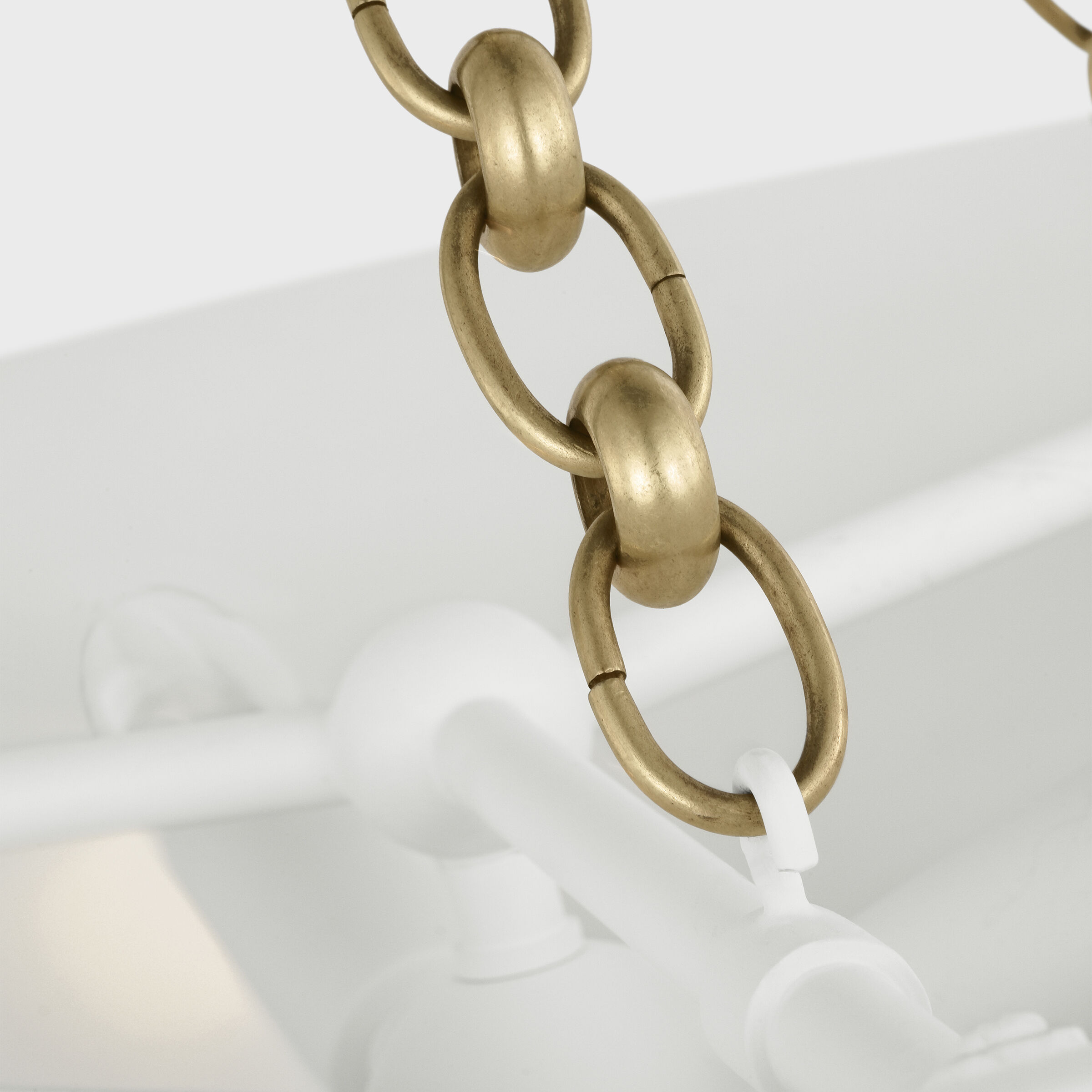 AERIN Mollino LED 24 inch Hand-Rubbed Antique Brass Semi-Flush Mount Ceiling Light