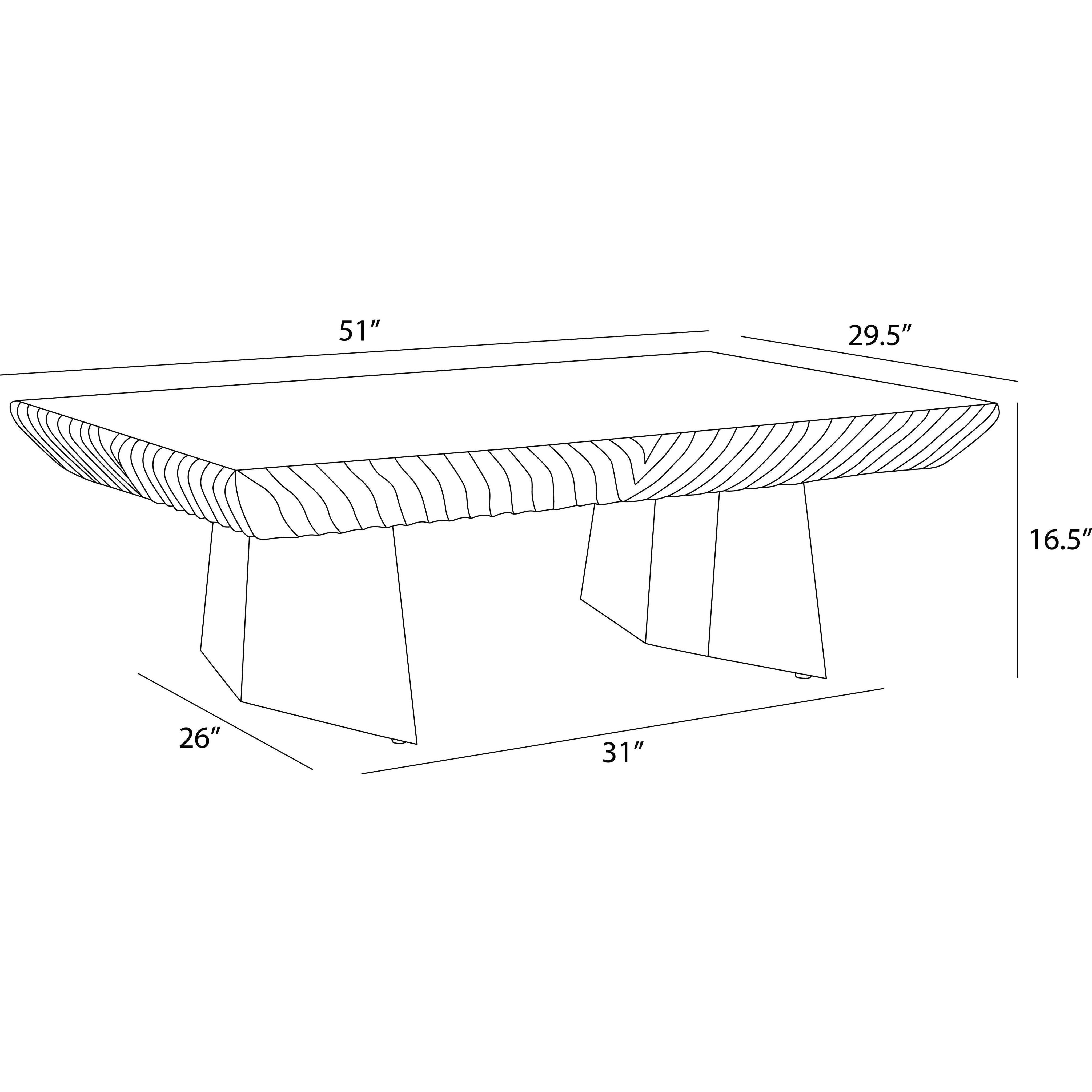 Jetson 51 X 29.5 inch Washed Tobacco Cocktail Table