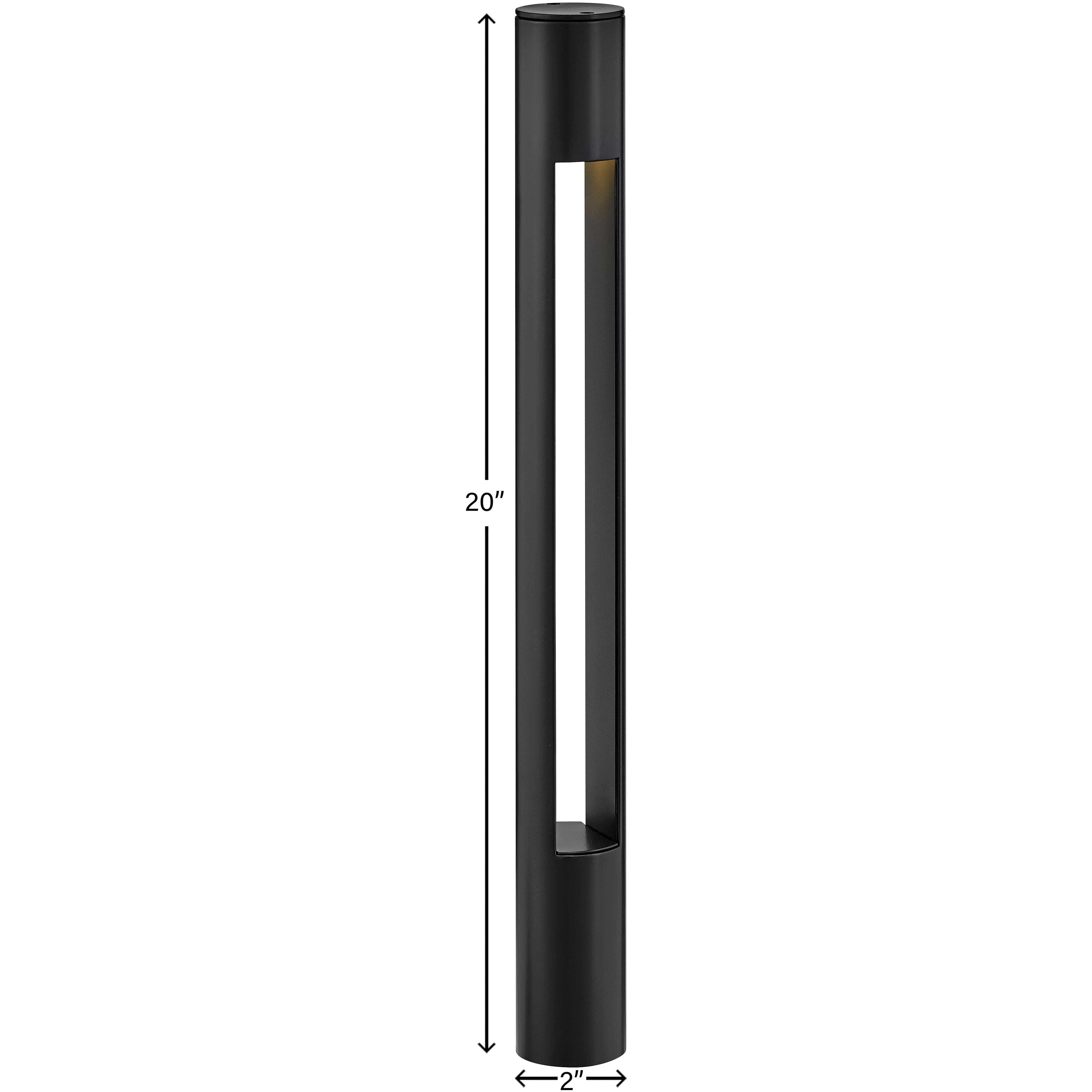 Atlantis 12v 4.00 watt Satin Black Landscape Path Bollard, Round