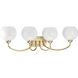Carisa 4 Light 33 inch Vintage Gold Bath Vanity Wall Light