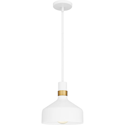 Arbor 1 Light 10 inch Matte White Mini Pendant Ceiling Light, Small