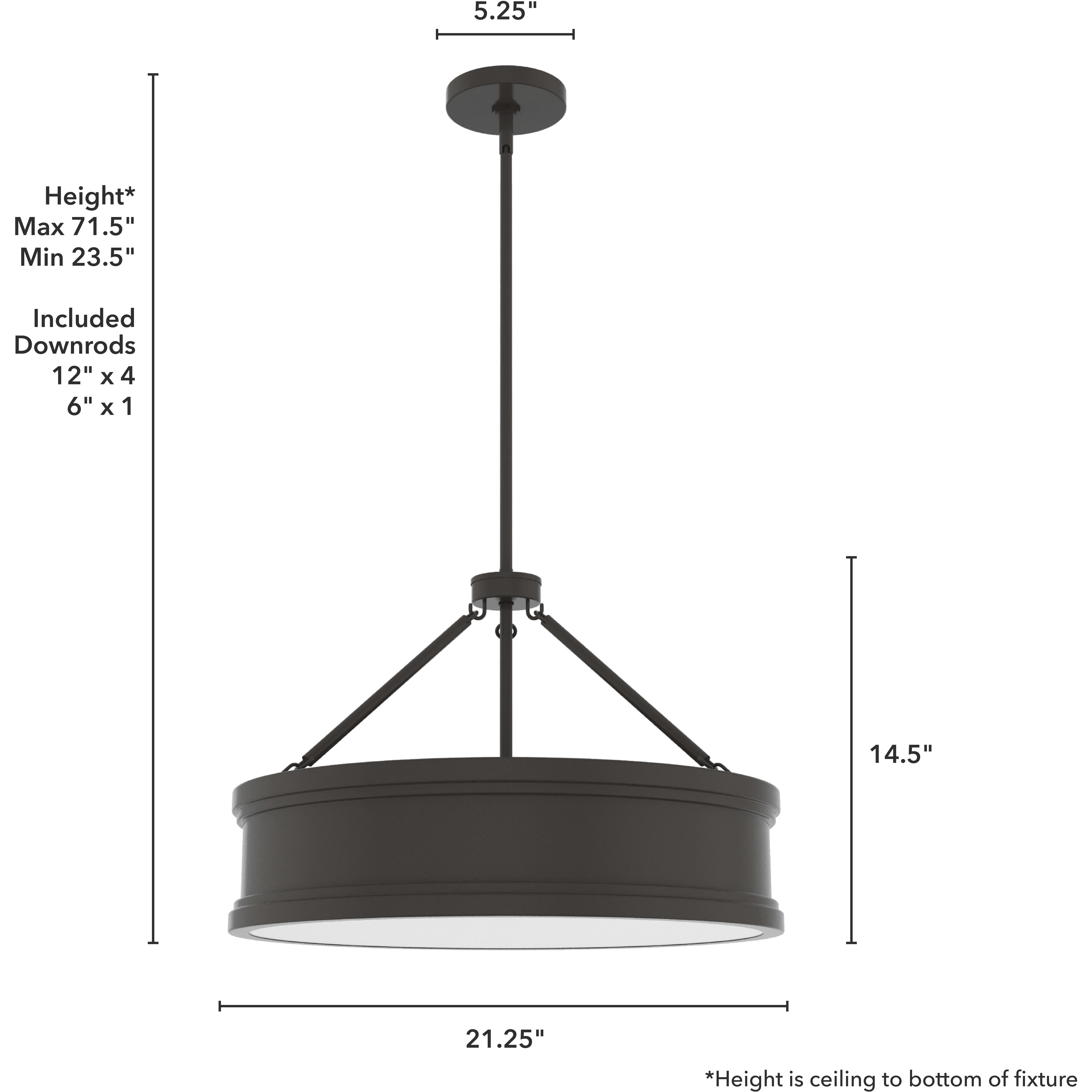 Capshaw 5 Light 21.25 inch Noble Bronze Pendant Ceiling Light