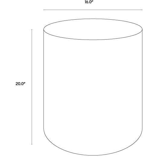 Diaz 20 X 16 inch Marble Look / Antique Brass Outdoor End Table