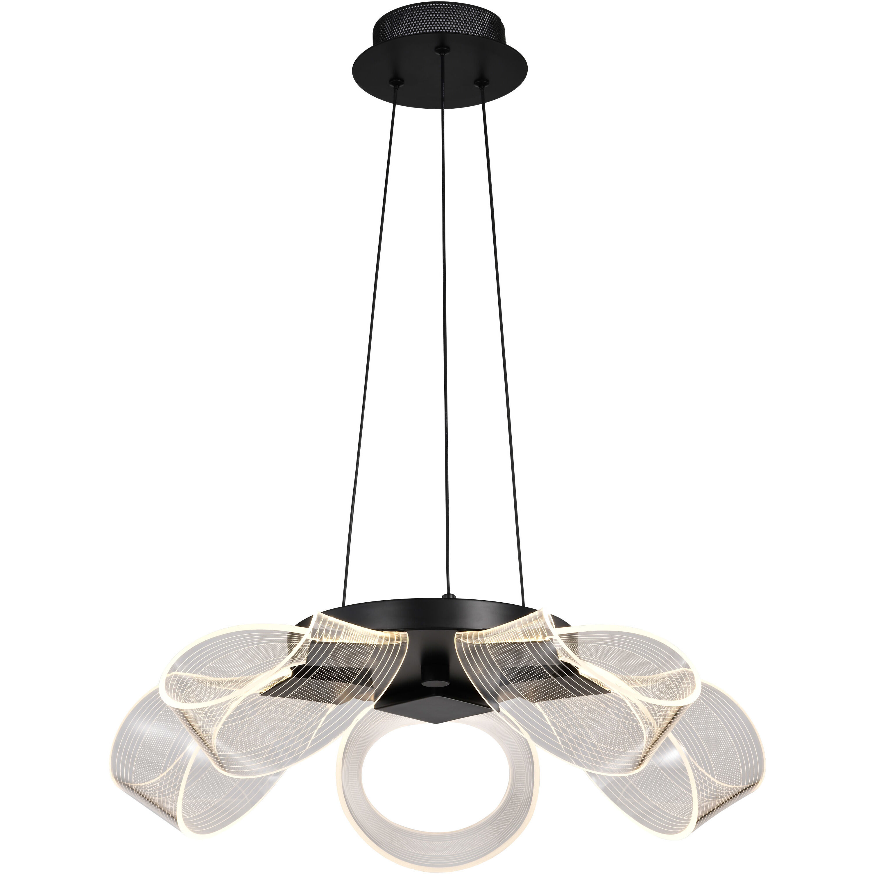 Barnett LED 20.88 inch Matte Black Chandelier Ceiling Light