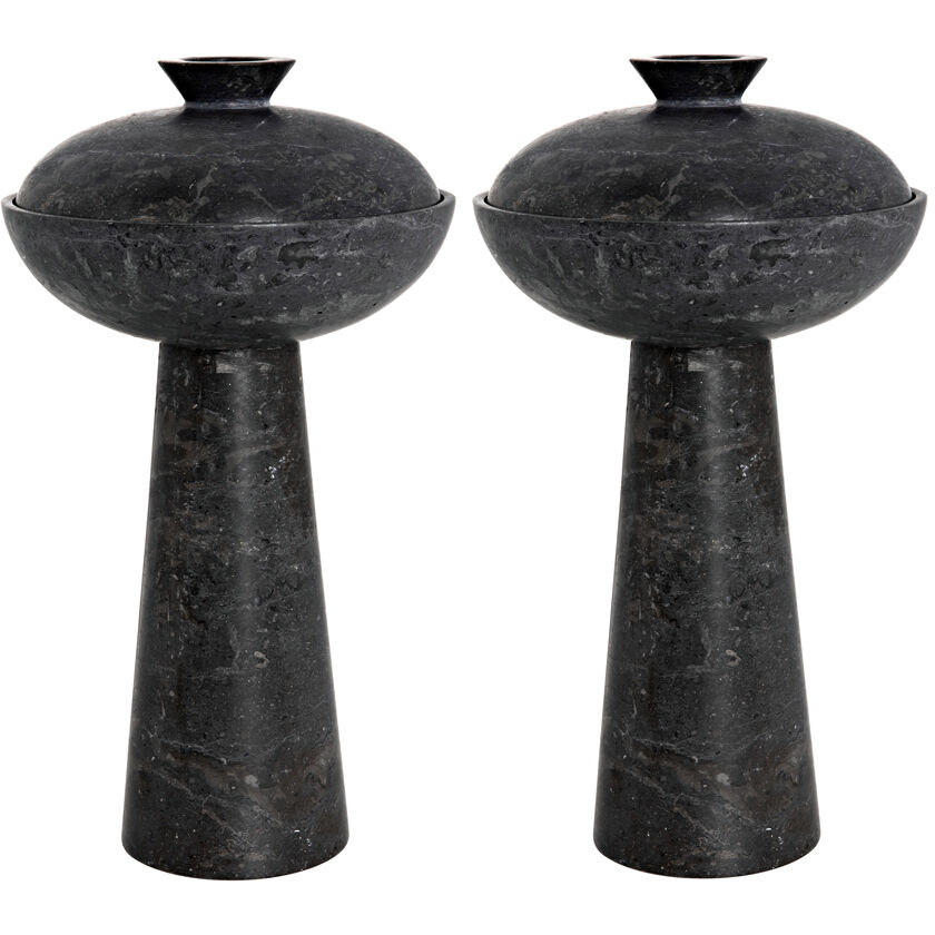 Guy Black Marble Decor Accessory, Set of 2
