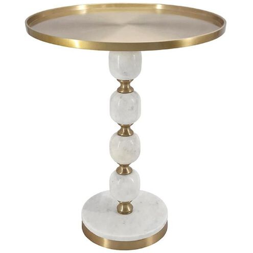 Anita 16.1 inch Gold/White Side Table
