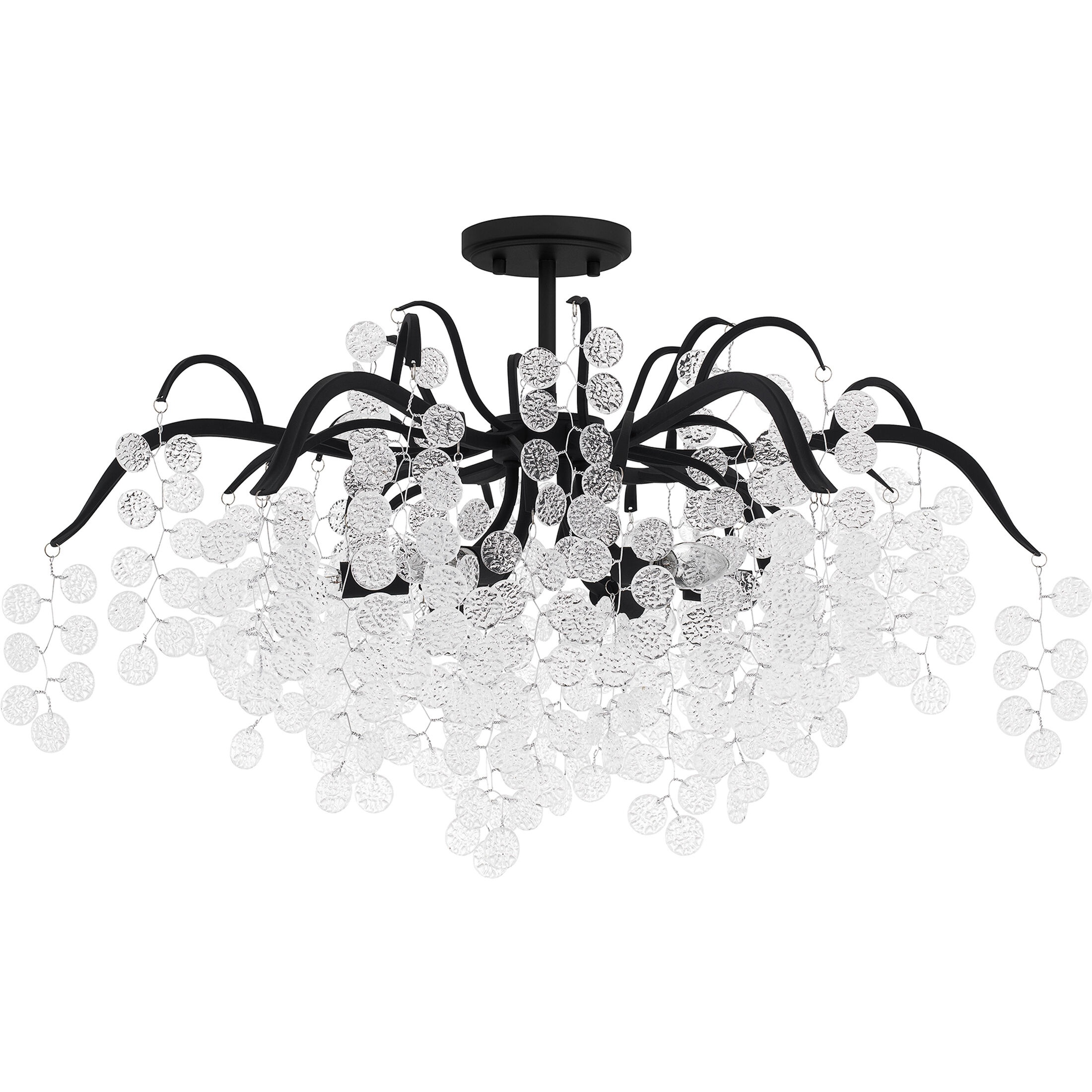 Maple 6 Light 29 inch Earth Black Semi-Flush Mount Ceiling Light, Extra Large