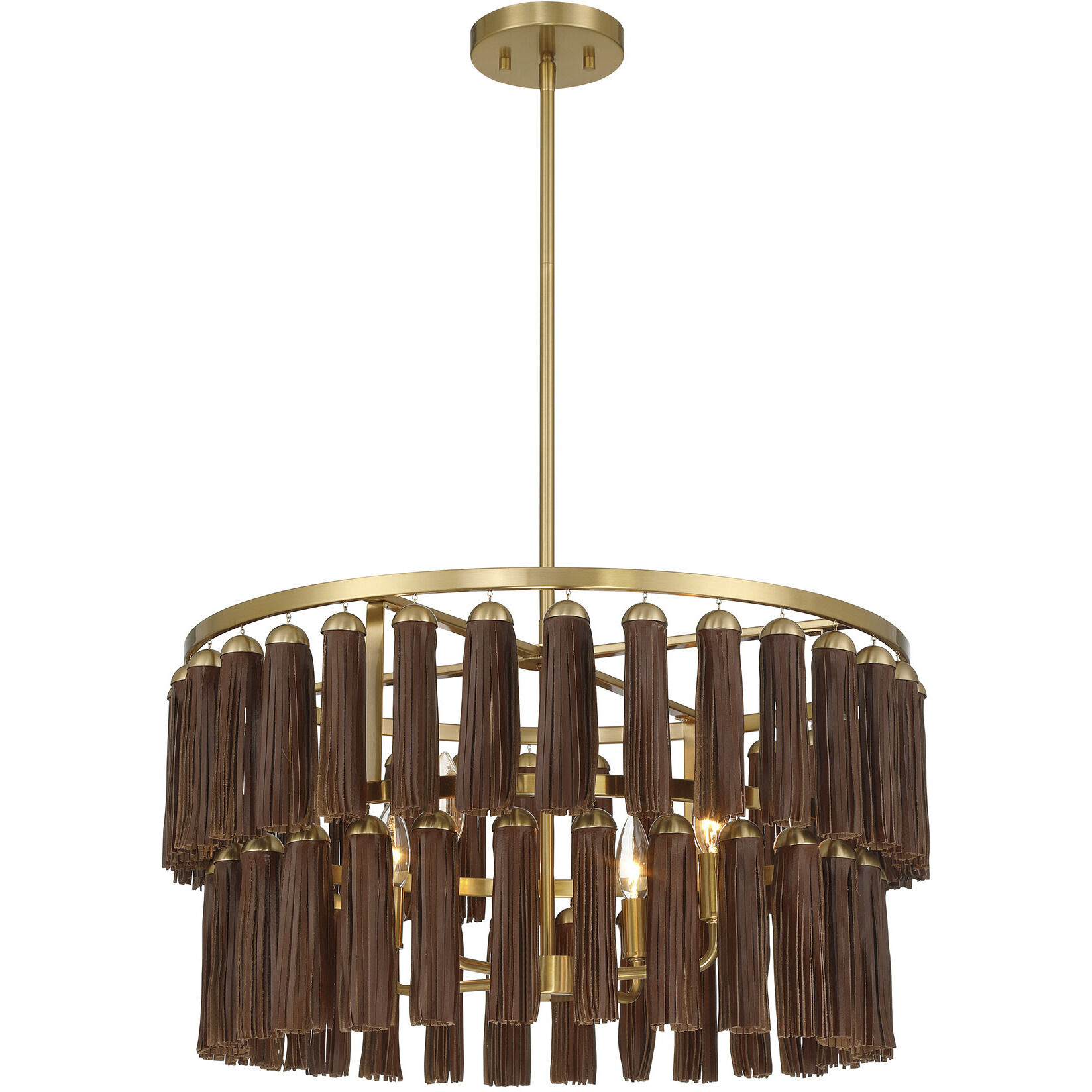 Aquitane 4 Light 24 inch Warm Brass Pendant Ceiling Light