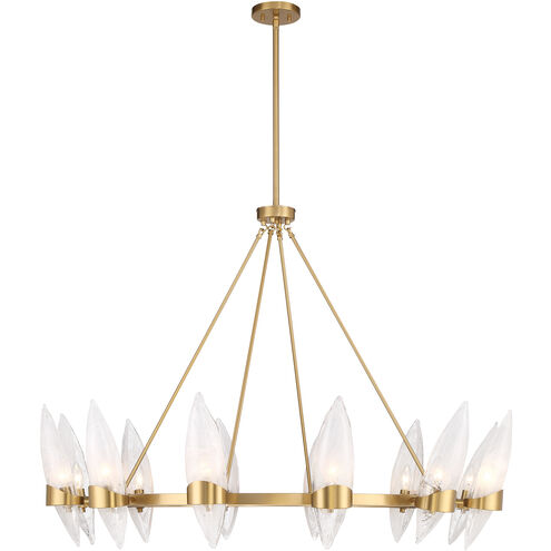 Nouvel 12 Light 45 inch Warm Brass Chandelier Ceiling Light