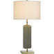 Dann Foley 30.5 inch 150 watt Olive Green and Brushed Brass Table Lamp Portable Light