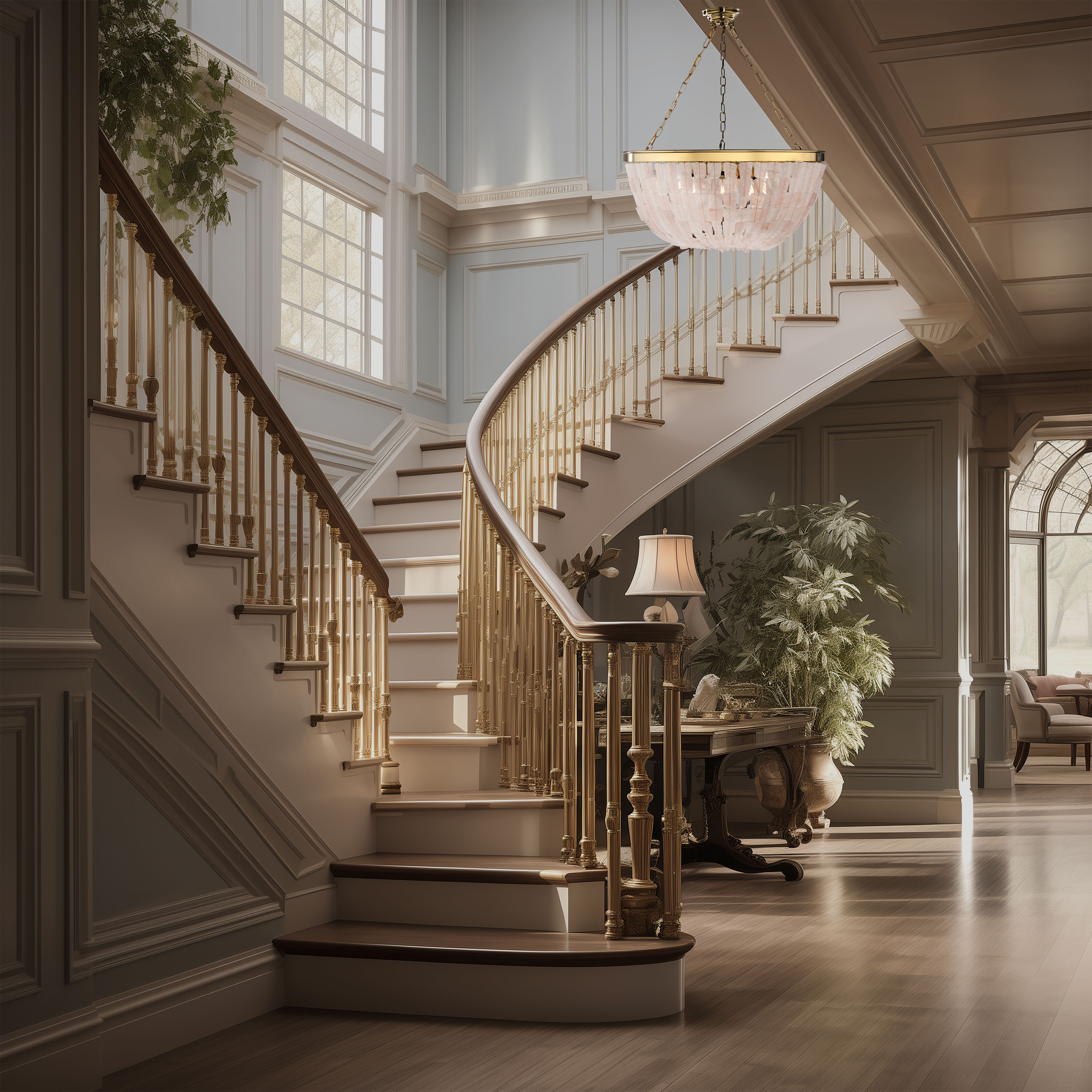 Flotsam 8 Light Brass Pendant Ceiling Light