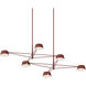Ray LED 67.75 inch Oxide Red Chandelier Ceiling Light