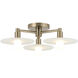 Monument 3 Light 17.13 inch Champagne Gold Ceiling Mount Ceiling Light