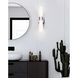 Maxine 2 Light 4.75 inch Brushed Nickel Vanity Light Wall Light