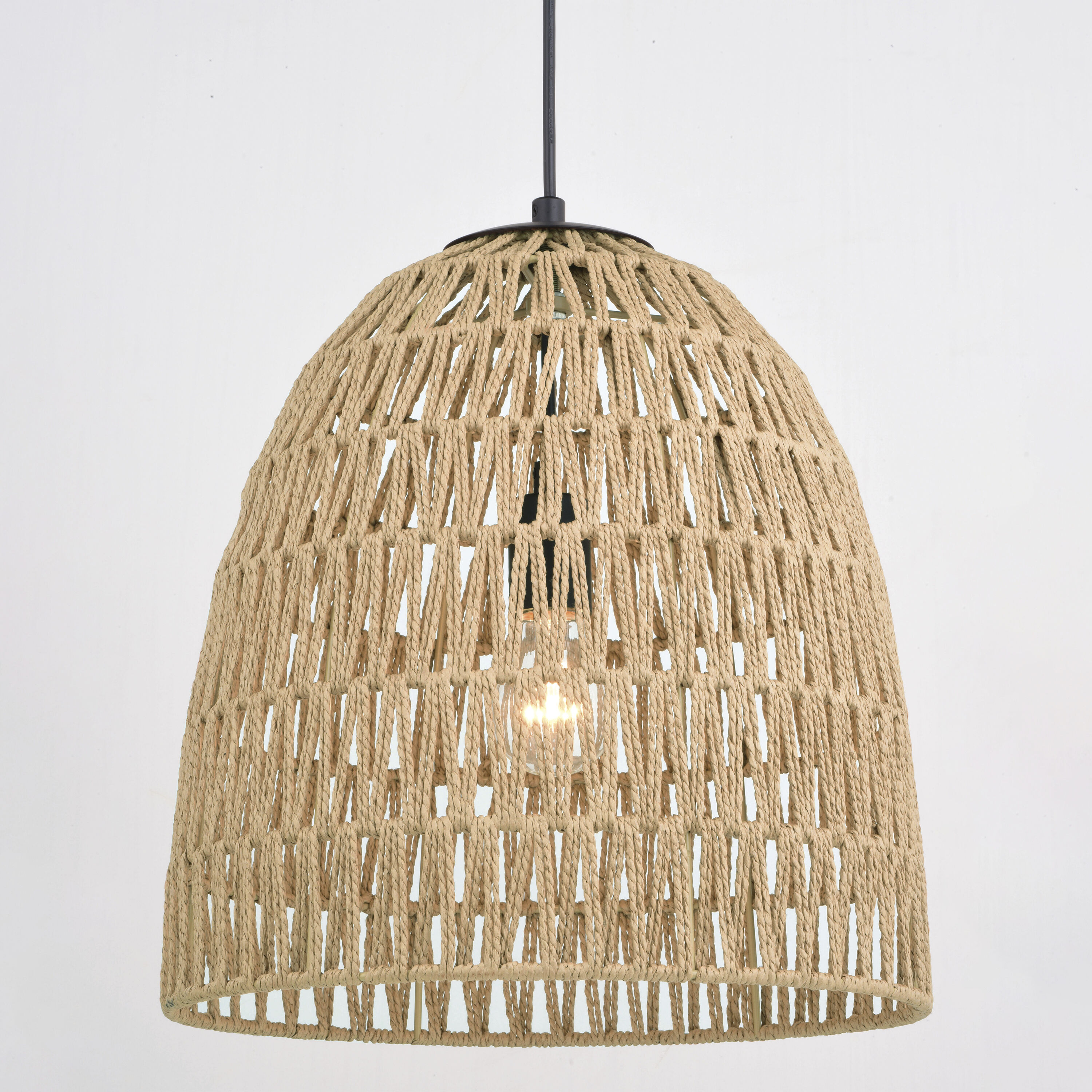 Nassau LED 14 inch Matte Black Pendant Ceiling Light