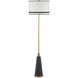 Gieves 64.5 inch 150 watt Black and Bronze and Antique Brass Floor Lamp Portable Light